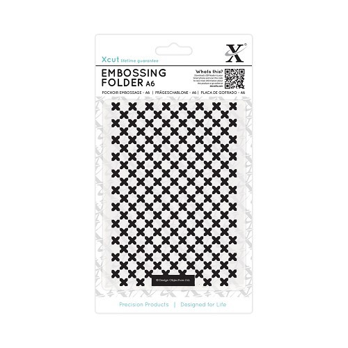A6 Embossing Folder - Moroccan Cross Tiles
