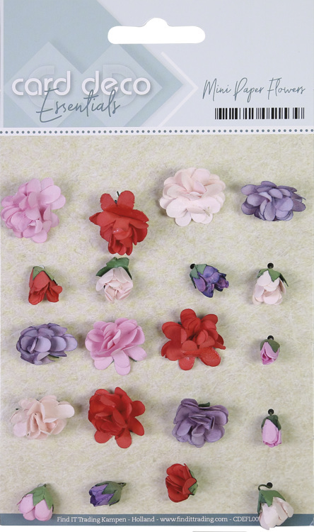 Card Deco Essentials - Mini Paper Flowers - Pink