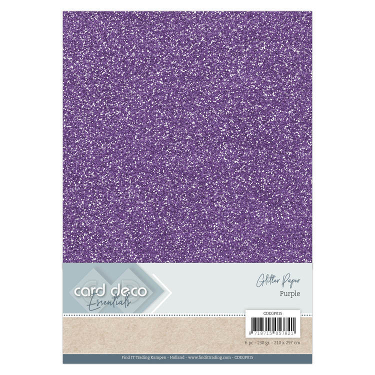 Card Deco Essentials Glitter Paper Purple