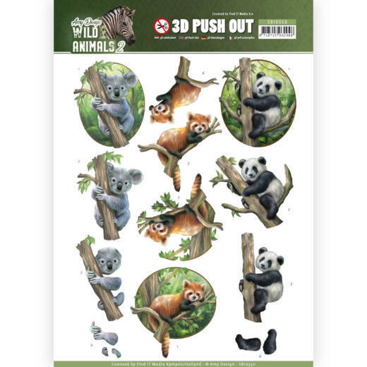 3D Pushout - Amy Design - Wild Animals 2 - Bears