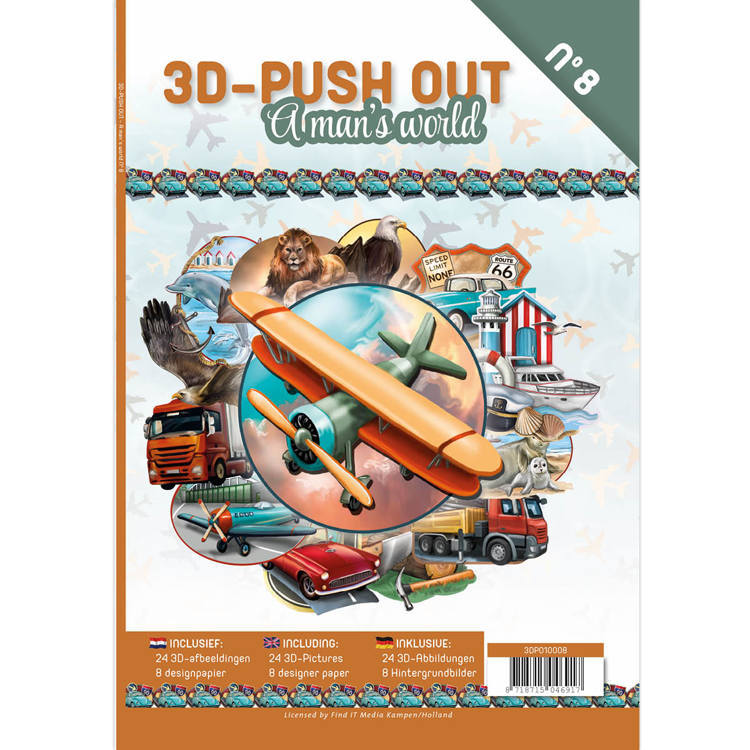 3D Push Out Book - A man's world