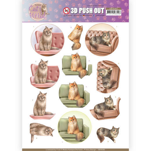 3D Pushout - Amy Design - Cats World - Show Cats