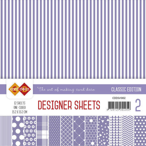 Card Deco - Designer Sheets -  Classic Edition- violet