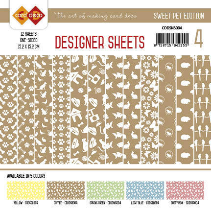 Card Deco - Designer Sheets - Sweet Pet-Koffiebruin