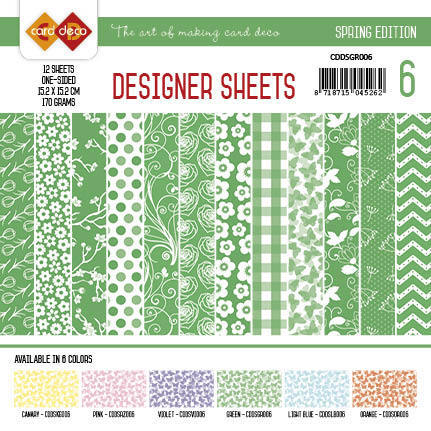 Card Deco - Designer Sheets - Spring Edition groen