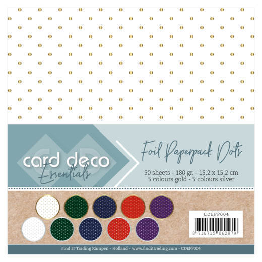 Card Deco Essentials - Foil Paperpack Dots
