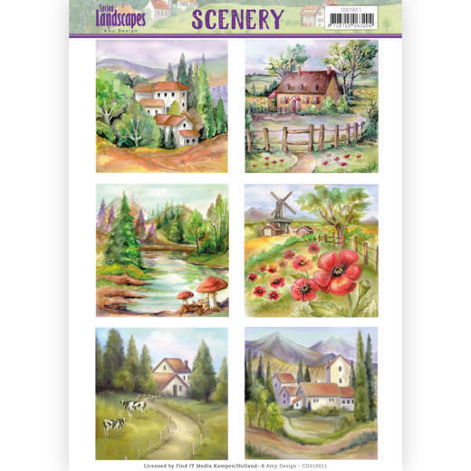 Die Cut Topper - Scenery  Amy Design - Spring Landscapes 2
