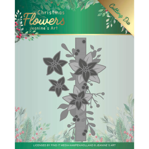 Dies - Jeanines Art  Christmas Flowers - Poinsettia Border
