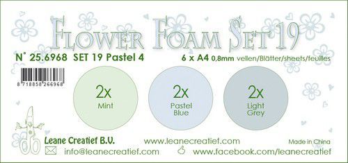 LeCrea - Flower Foam set 19 6 vl 3x2 Pastel 4. 25.6968 A4 (09-20)