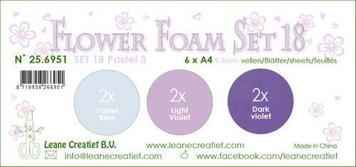 LeCrea - Flower Foam set 18 6 vl 3x2 Pastel 3. 25.6951 A4 (09-20)