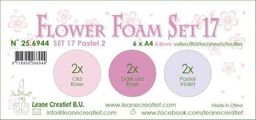 LeCrea - Flower Foam set 17 6 vl 3x2 Pastel 2. 25.6944 A4 (09-20)