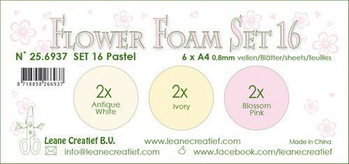 LeCrea - Flower Foam set 16 6 vl 3x2 Pastel 1. 25.6937 A4 (09-20)