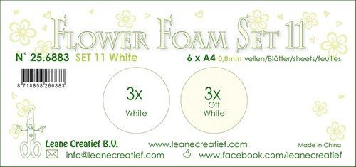 LeCrea - Flower Foam set 11 6 vl 2x3 Wit 25.6883 A4 (09-20)