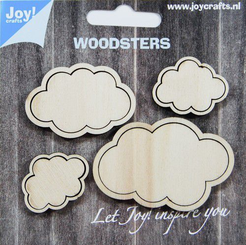 Joy! Crafts Woodsters - Wolken -  voor schudkaarten + deco 6320/0020 40x59/25x32/47x32mm (08-20)