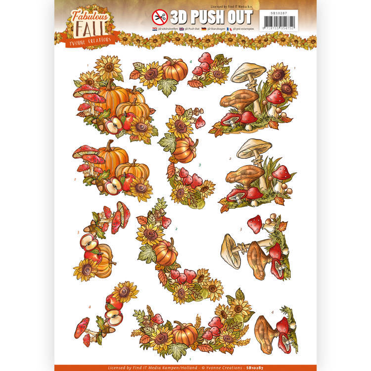 3D Push Out - Yvonne Creations - Fabulous Fall - Fall Bouquets