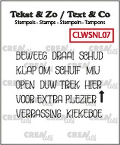 Crealies stempels CLWSNL07 Tekst & Zo woordstrips BEWEEG (NL) 5x 4x41mm (09-20)