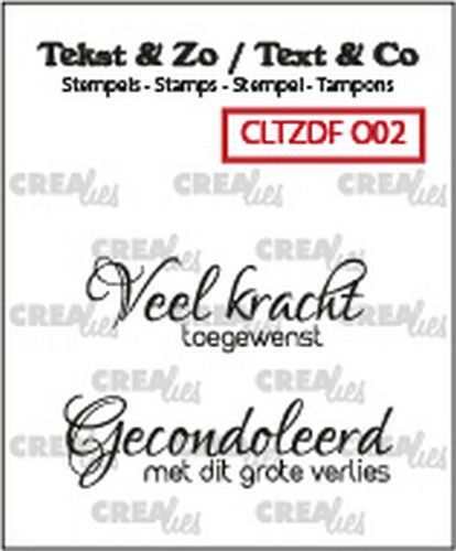 Crealies stempels CLTZDFO02 Tekst & Zo Duo Font Overlijden 02 (NL) 34x12mm - 40x11mm (09-20)