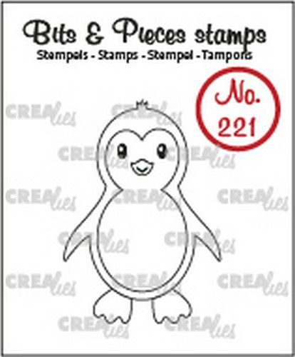 Crealies stempels CLBP221 Bits & Pieces Pinguïn 30x42mm (09-20)