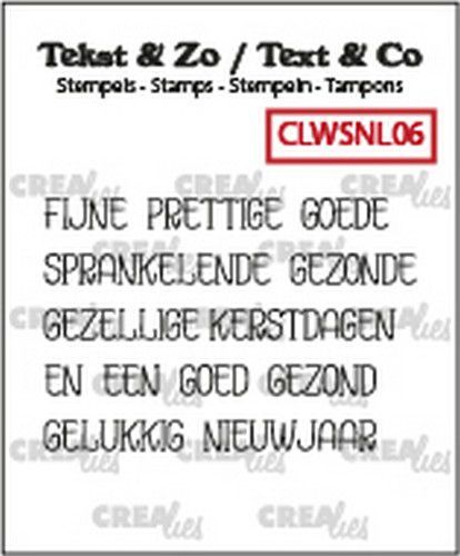 Crealies stempels CLWSNL06 Tekst & Zo woordstrips KERST (NL) 5x 4x45mm (09-20)