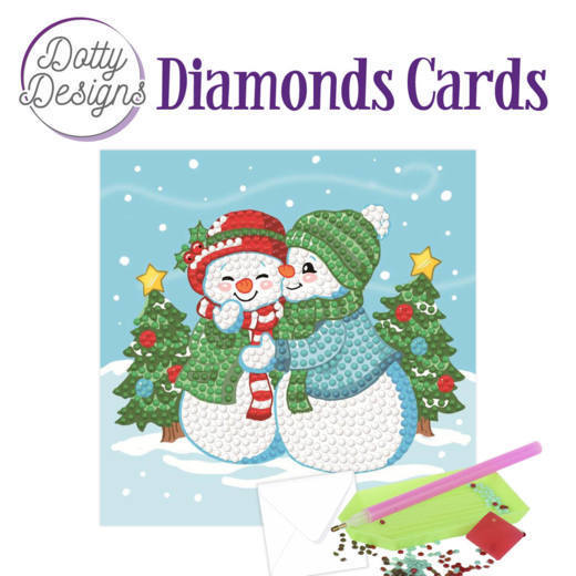 Dotty Designs Diamonds Cards - Two Snowmen