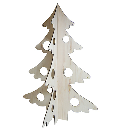 Joy!Crafts Houten Deco-Kerstboom 3D