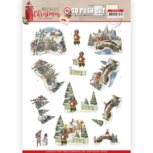 3D Push Out - Amy Design - Nostalgic Christmas - Christmas Village