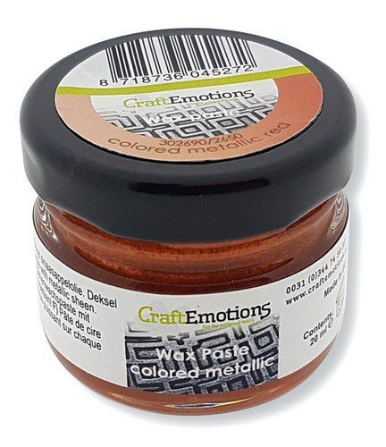 CraftEmotions Wax Paste metallic colored - rood 20 ml (09-20)