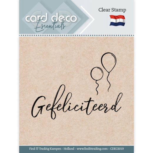 Card Deco Essentials - Clear Stamps - Gefeliciteerd