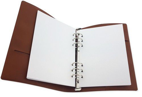 CraftEmotions Ringband Planner - voor papier A5-148x210mm - Cognac bruin PU leather.