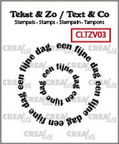 Crealies Clearstamp Tekst & Zo Rond: een fijne dag (NL) CLTZV03 20+39 mm (10-20)