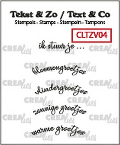Crealies Clearstamp Tekst & Zo Gebogen: ik stuur je (NL) CLTZV04 6x26 mm (10-20)