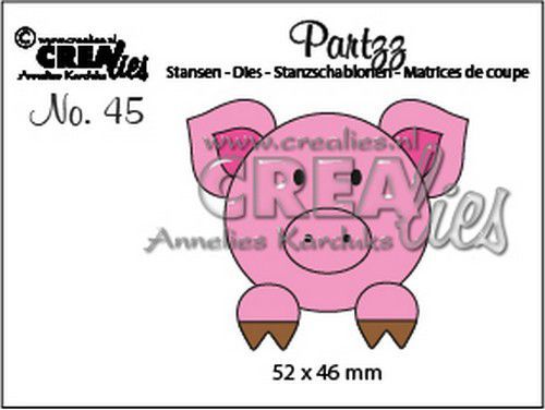 Crealies mallen Partzz Varken CLPartzz45 52x46 mm (10-20)