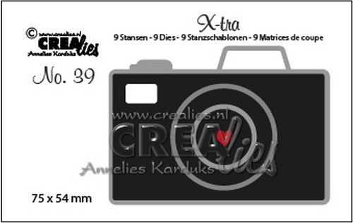 Crealies X-tra no. 39 Camera middel CLX-tra39 75x54mm