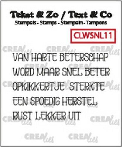 Crealies Clearstamp Tekst & Zo woordstrips Beterschap (NL) CLTZWSNL11 5x4x44mm (11-20)