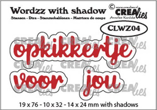 Crealies mallen Wordzz with Shadow opkikkertje voor jou (NL) CLWZ04
