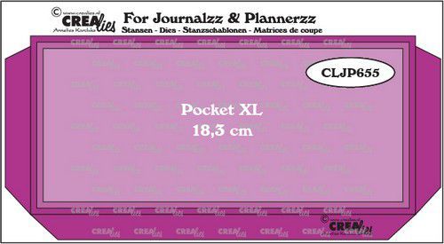 Crealies Journalzz & Pl Pocket XL met twee lagen CLJP655 18,3x8,5cm (12-20)