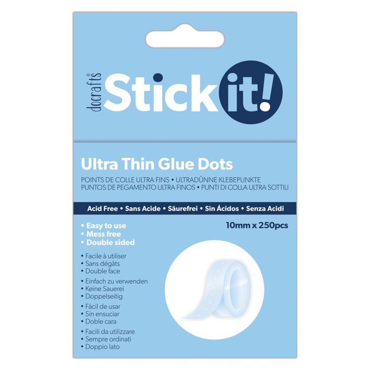 Ultra Thin Glue Dots (250pcs) - 10mm