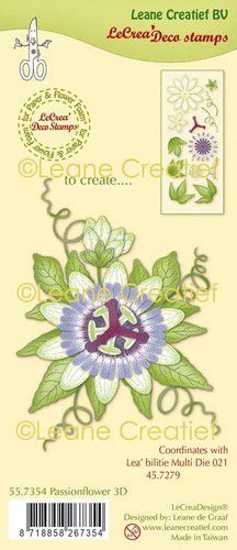 LeCrea - Clear stamp deco Passiebloem 3D 55.7354 (01-21)