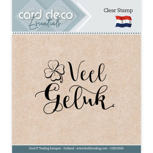 Card Deco Essentials - Clear Stamps - Veel Geluk