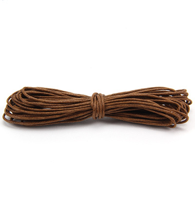 Waxed Cotton Cord Round Light Brown