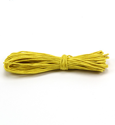 Waxed Cotton Cord Round Yellow