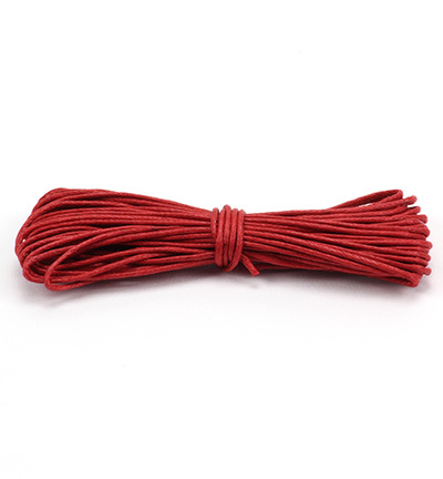Waxed Cotton Cord Round Red