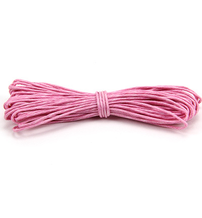 Waxed Cotton Cord Round Pink