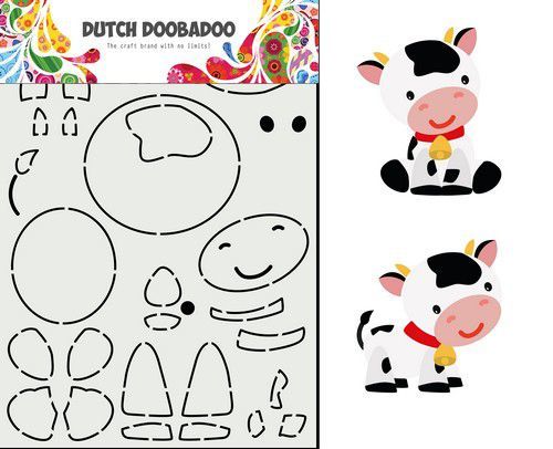 Dutch Doobadoo Card Art Built up Koe 470.713.859