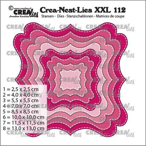 Crealies Crea-nest-dies XXL Fantasievorm F Stiklijn CLNestXXL112 max. 13 x 13 cm (03-21)