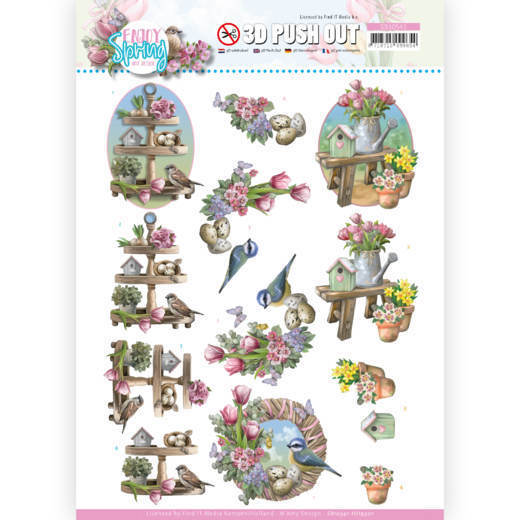 3D Push Out - Amy Design - Enjoy Spring - Spring Decorations