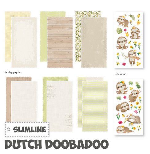 Dutch Doobadoo Slimline paper Kit Luiaard 473.005.006 21x10,5 cm (03-21)