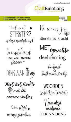 CraftEmotions clearstamps A6 - Condoleance (NL) GB (03-21)