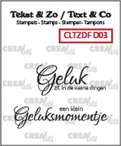Crealies Clearstamp Tekst & Zo Font Geluk (NL) CLTZDFD03 43x10mm (02-21)