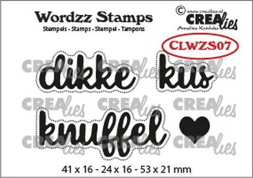 Crealies Clearstamp Wordzz Dikke kus (NL) CLWZS07 53x21mm (02-21)